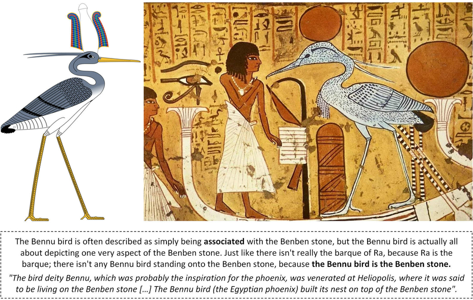 Bennu Bird Benben Stone Atef Crown Obelisk Osiris Ancient Egypt